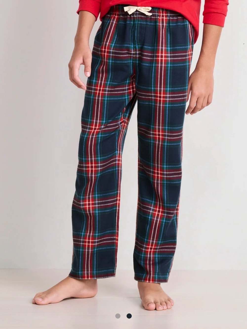 Vineyard Vines Boys Plaid Pajama Pants Navy Red Whale Logo Medium M 12-14